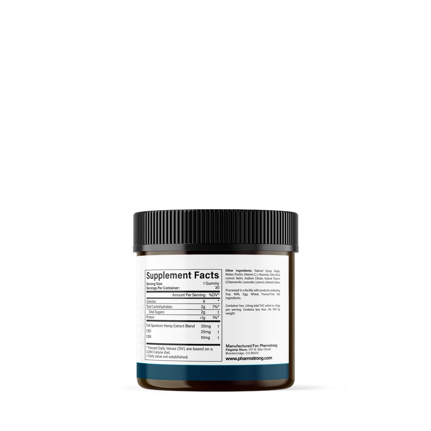 Dreamy Tea Sleep Gummies – CBD 25 mg, CBN 10 mg ea - Full Spectrum
