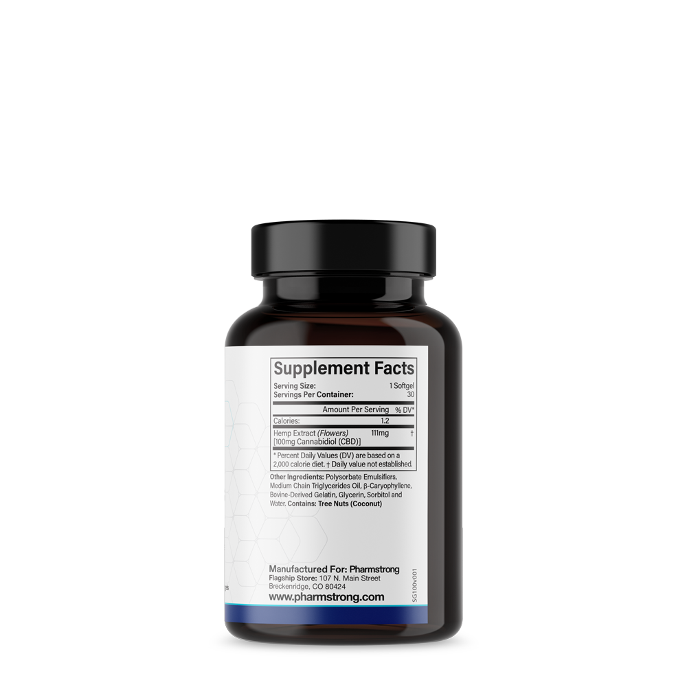 NEW! CBD Softgels 100 mg — Same Great Formula, Now 4× the Strength