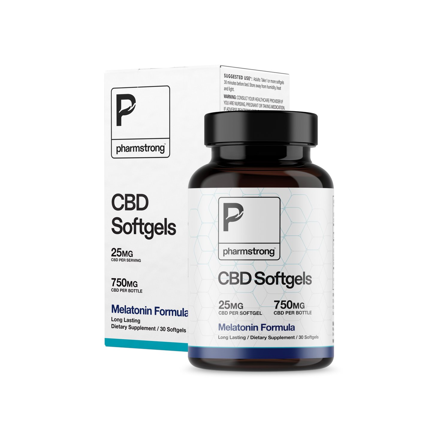 CBD and Melatonin Softgels with CBN, 750mg