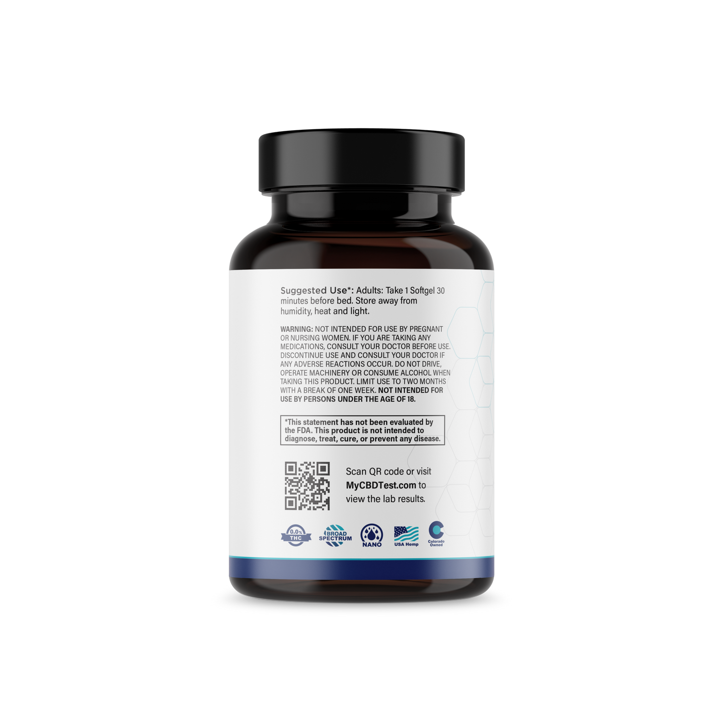 CBD and Melatonin Softgels with CBN, 750mg