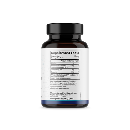 CBD and Melatonin Softgels with CBN, 750mg