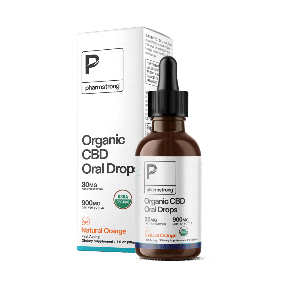 USDA Organic Natural Orange CBD Oral Drops, 1 oz - BOGO