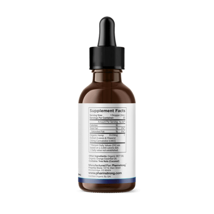 USDA Organic Natural Orange CBD Oral Drops, 1 oz - BOGO