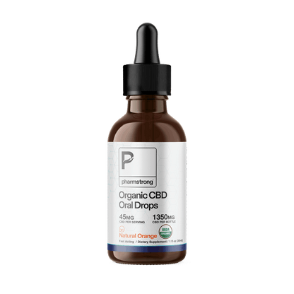 USDA Organic Natural Orange CBD Oral Drops, 1 oz - BOGO