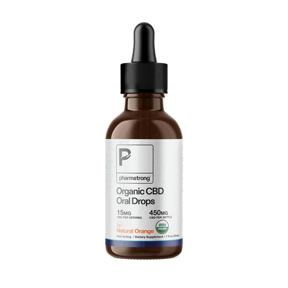 USDA Organic Natural Orange CBD Oral Drops, 1 oz - BOGO